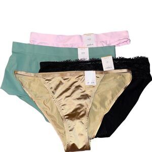 Auden Women's Bikini Panties 4 Pack Multicolor Size M